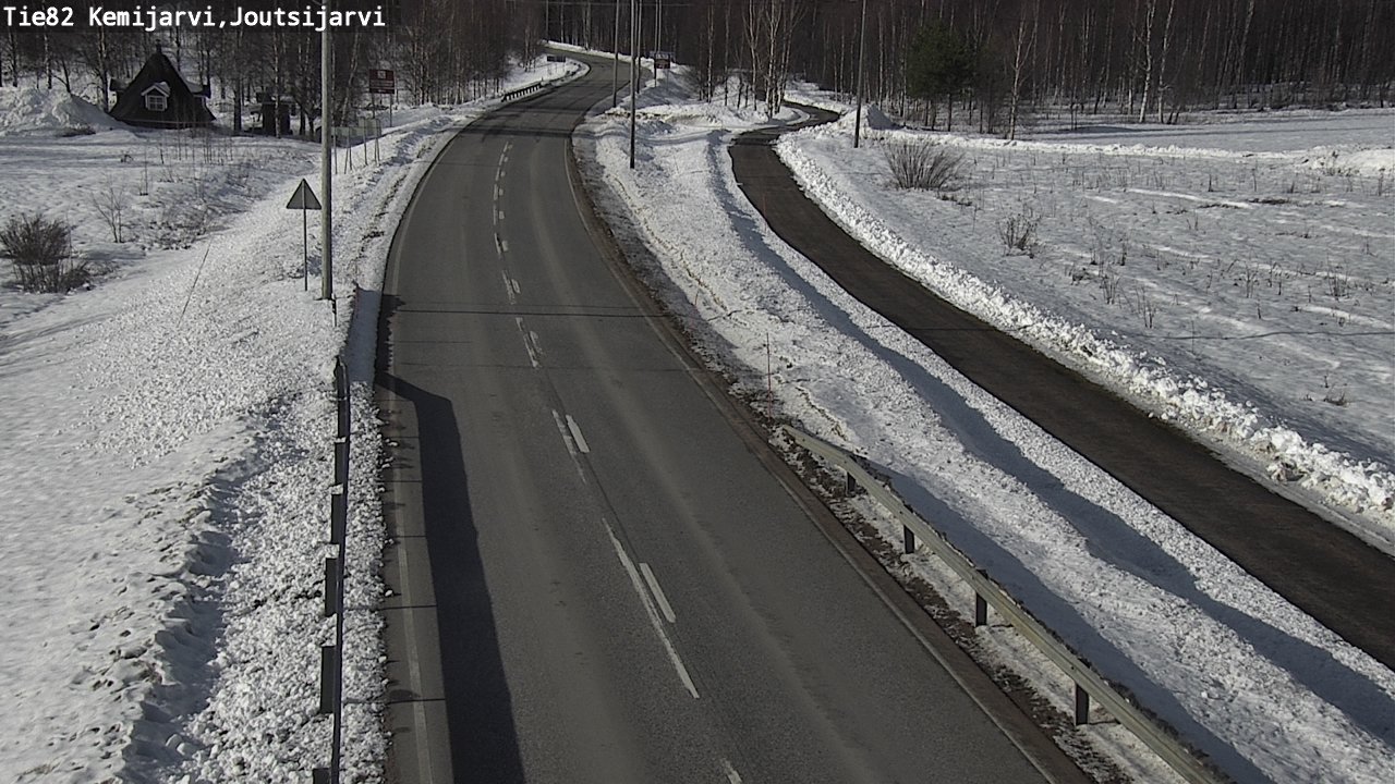Weather Camera Image Väg 82 Kemijärvi, Joutsijärvi, Kemijärvi, Lappi