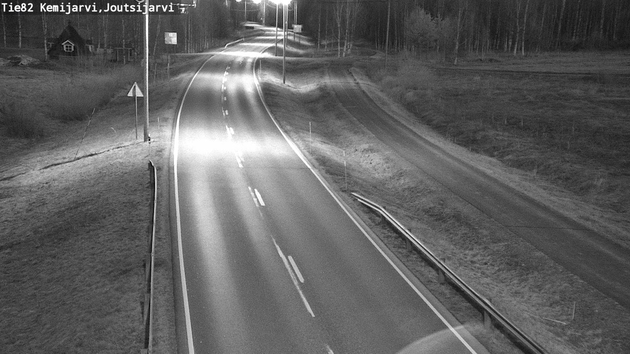 Weather Camera Image Väg 82 Kemijärvi, Joutsijärvi, Kemijärvi, Lappi