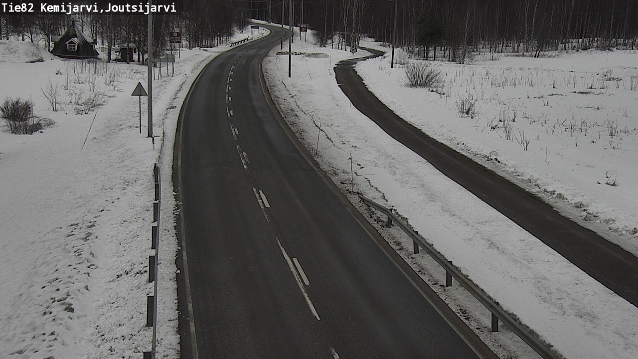 Weather Camera Image Väg 82 Kemijärvi, Joutsijärvi, Kemijärvi, Lappi
