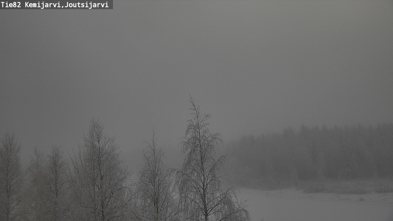 Weather Camera Image Road 82 Kemijärvi, Joutsijärvi, Kemijärvi, Lappi