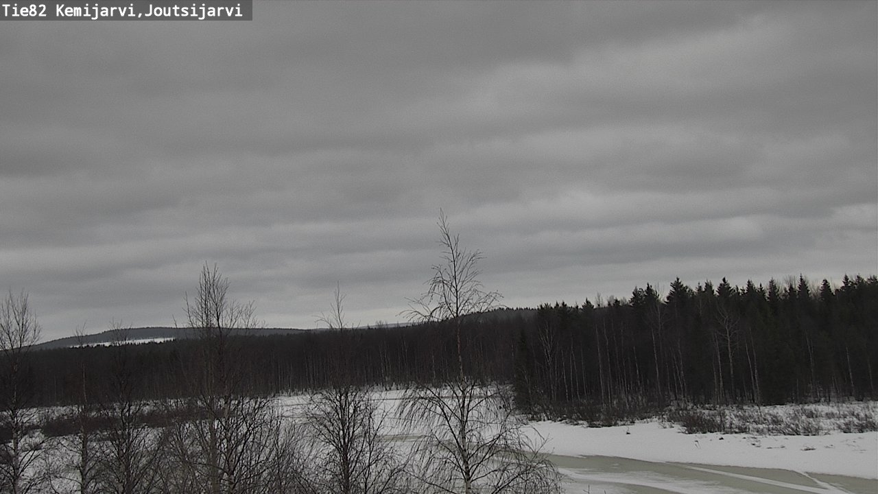Weather Camera Image Road 82 Kemijärvi, Joutsijärvi, Kemijärvi, Lappi
