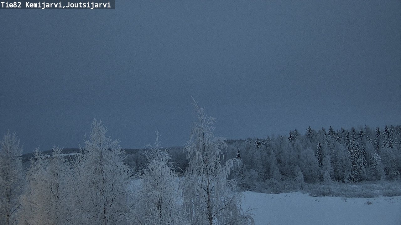 Weather Camera Image Road 82 Kemijärvi, Joutsijärvi, Kemijärvi, Lappi