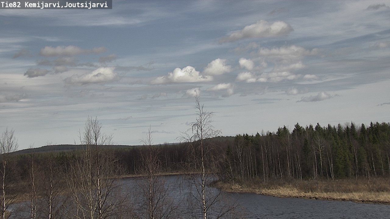 Weather Camera Image Väg 82 Kemijärvi, Joutsijärvi, Kemijärvi, Lappi