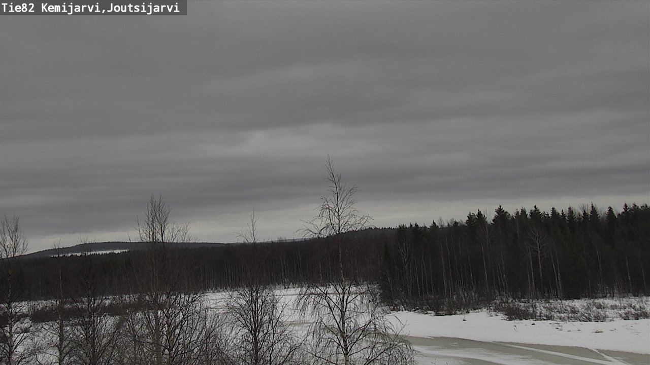 Weather Camera Image Road 82 Kemijärvi, Joutsijärvi, Kemijärvi, Lappi