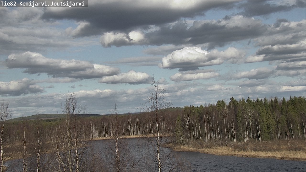 Weather Camera Image Väg 82 Kemijärvi, Joutsijärvi, Kemijärvi, Lappi