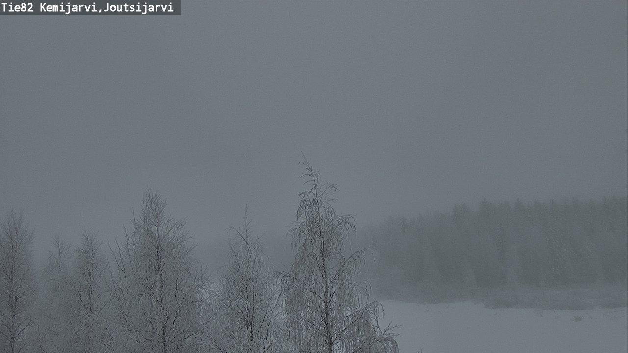Weather Camera Image Road 82 Kemijärvi, Joutsijärvi, Kemijärvi, Lappi