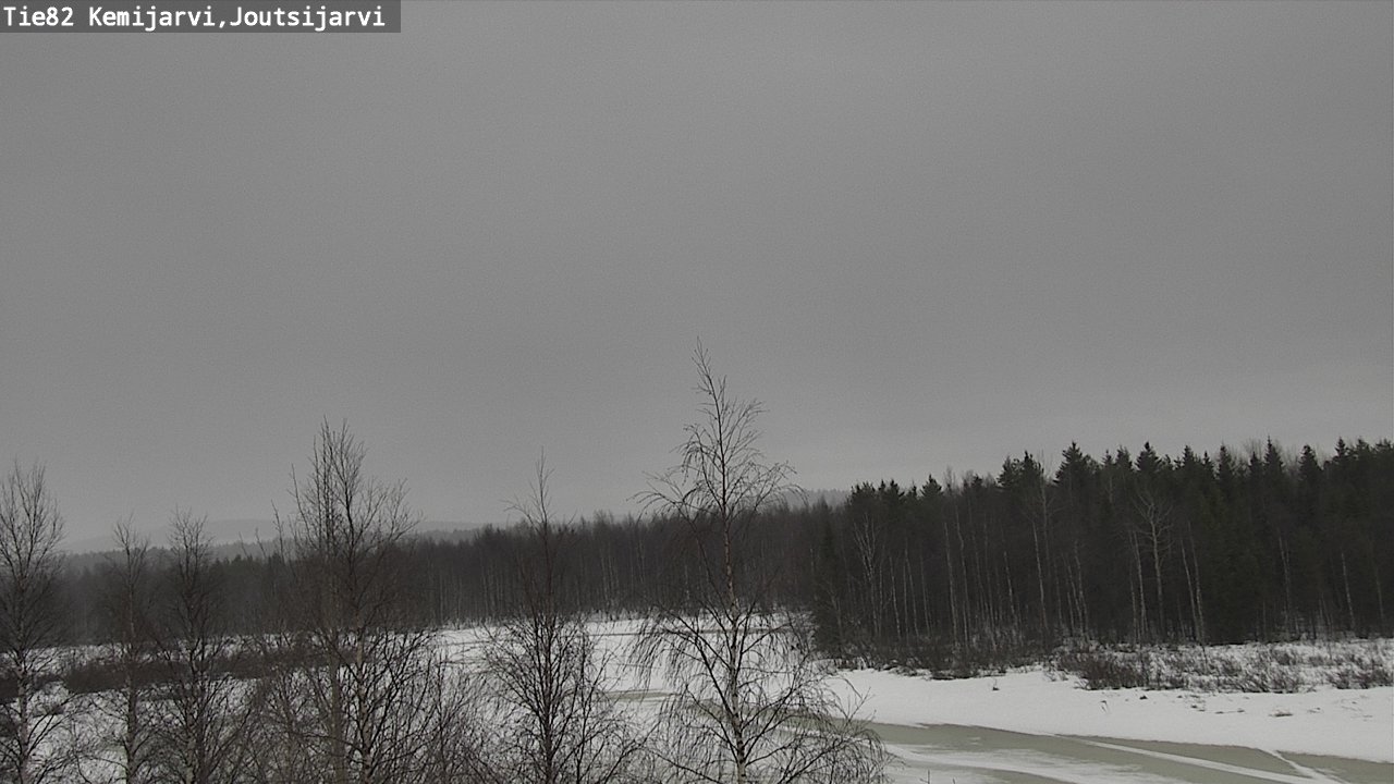 Weather Camera Image Road 82 Kemijärvi, Joutsijärvi, Kemijärvi, Lappi