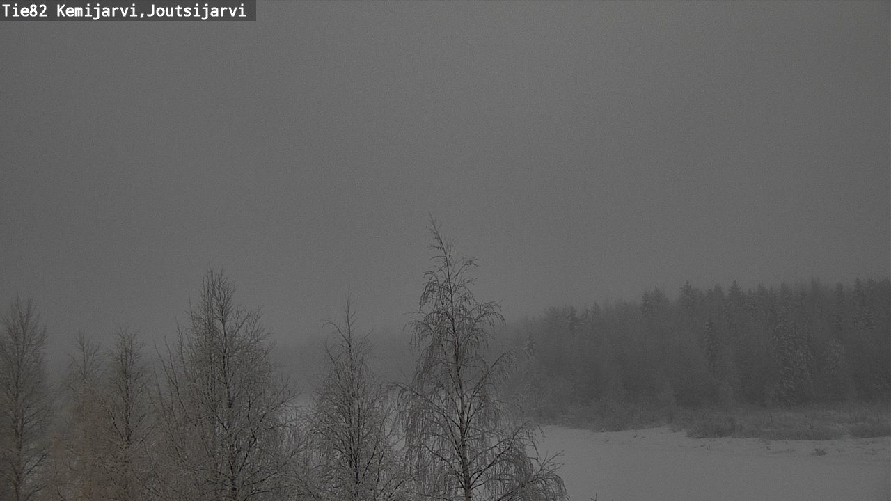 Weather Camera Image Road 82 Kemijärvi, Joutsijärvi, Kemijärvi, Lappi