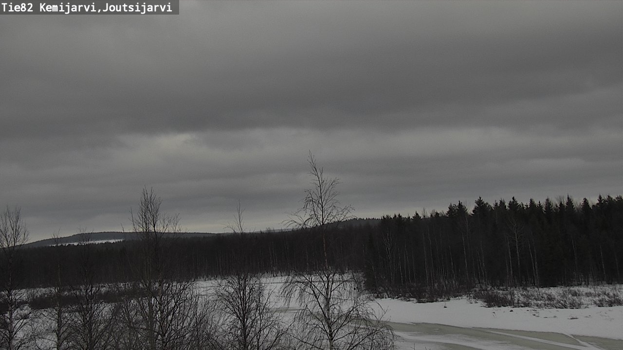 Weather Camera Image Road 82 Kemijärvi, Joutsijärvi, Kemijärvi, Lappi
