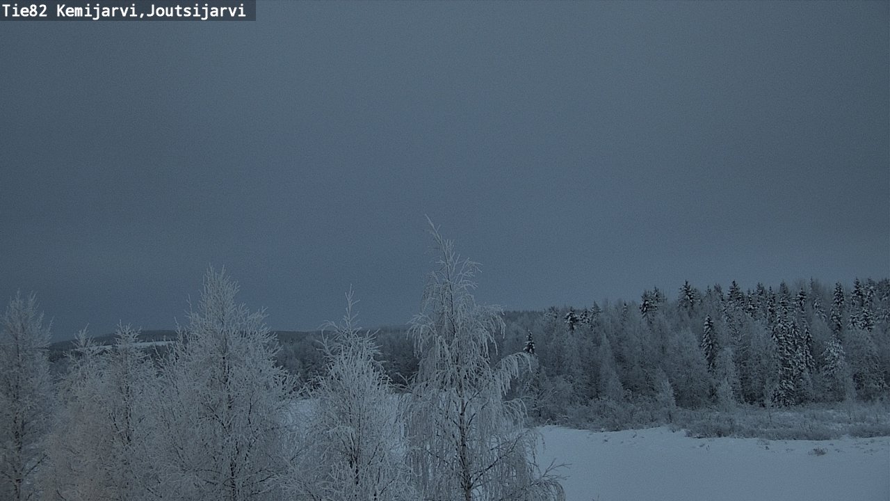 Weather Camera Image Road 82 Kemijärvi, Joutsijärvi, Kemijärvi, Lappi