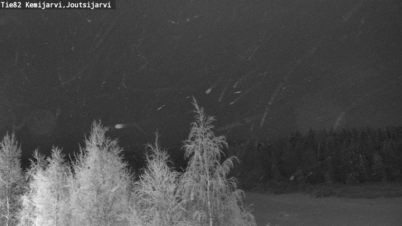 Weather Camera Image Road 82 Kemijärvi, Joutsijärvi, Kemijärvi, Lappi