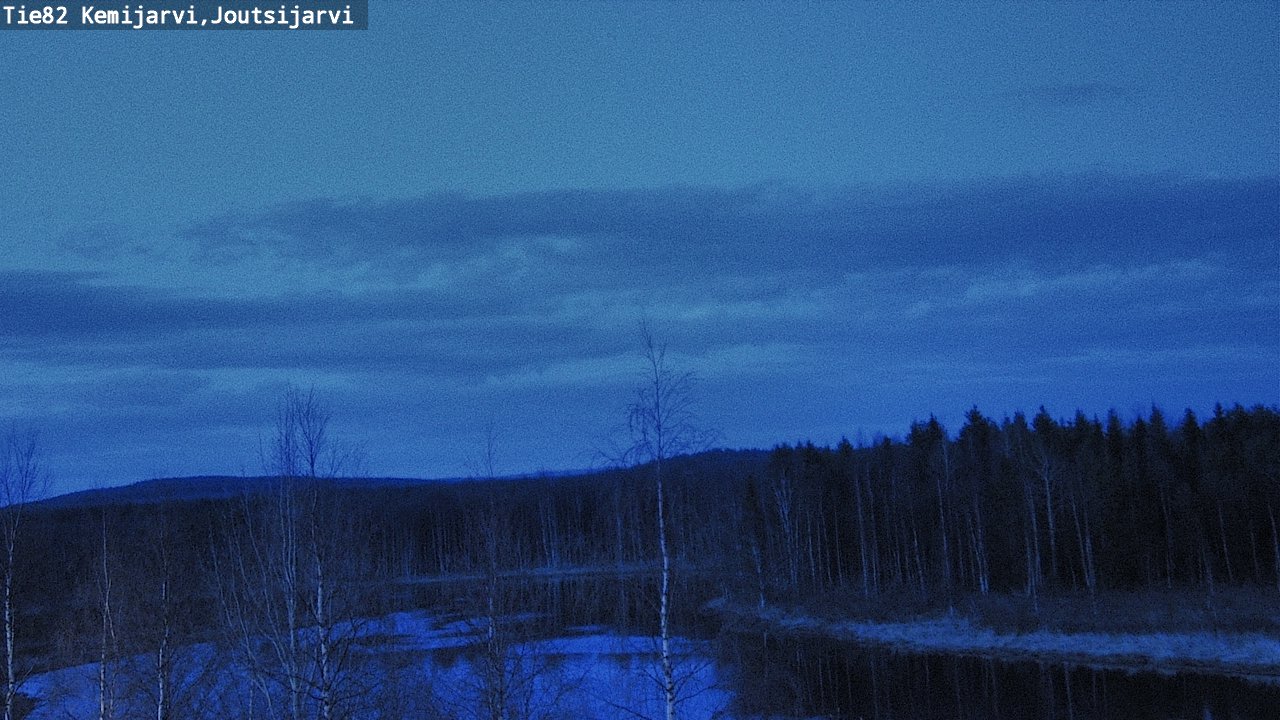 Weather Camera Image Road 82 Kemijärvi, Joutsijärvi, Kemijärvi, Lappi