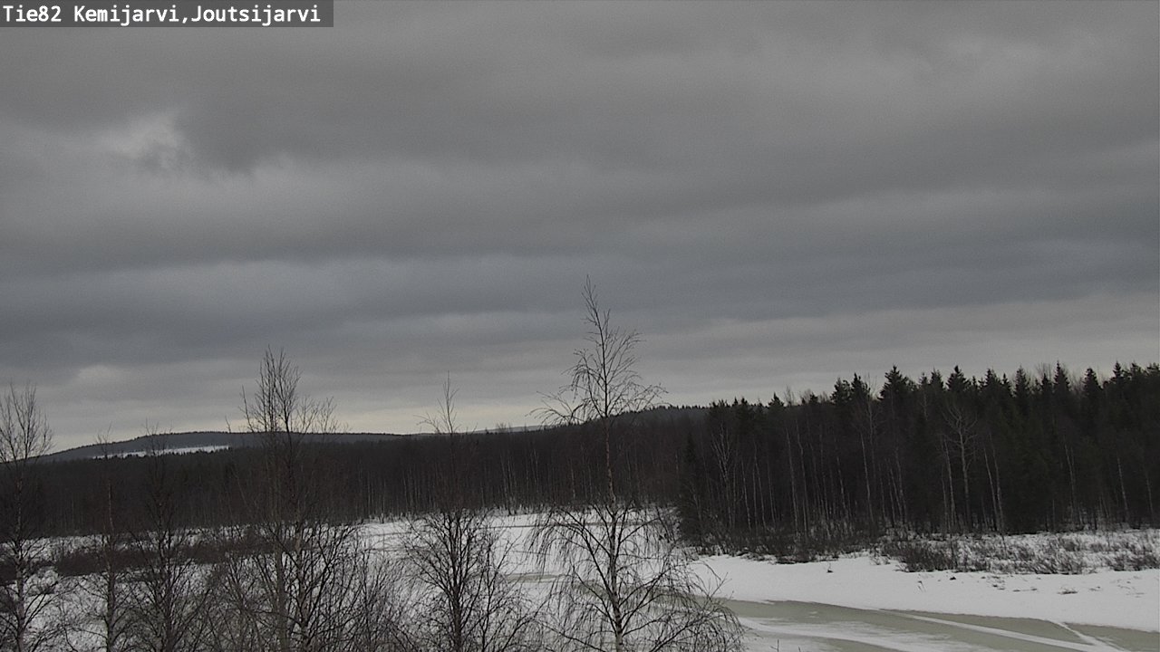 Weather Camera Image Road 82 Kemijärvi, Joutsijärvi, Kemijärvi, Lappi