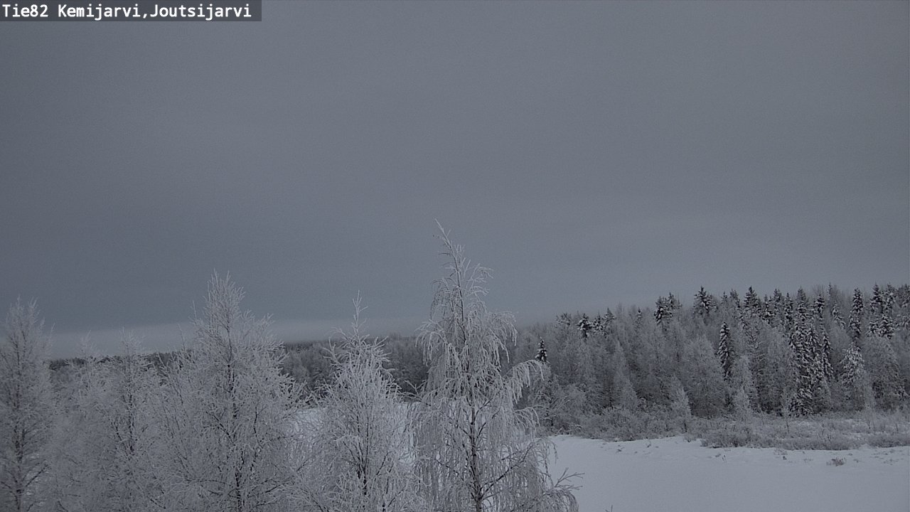 Weather Camera Image Road 82 Kemijärvi, Joutsijärvi, Kemijärvi, Lappi