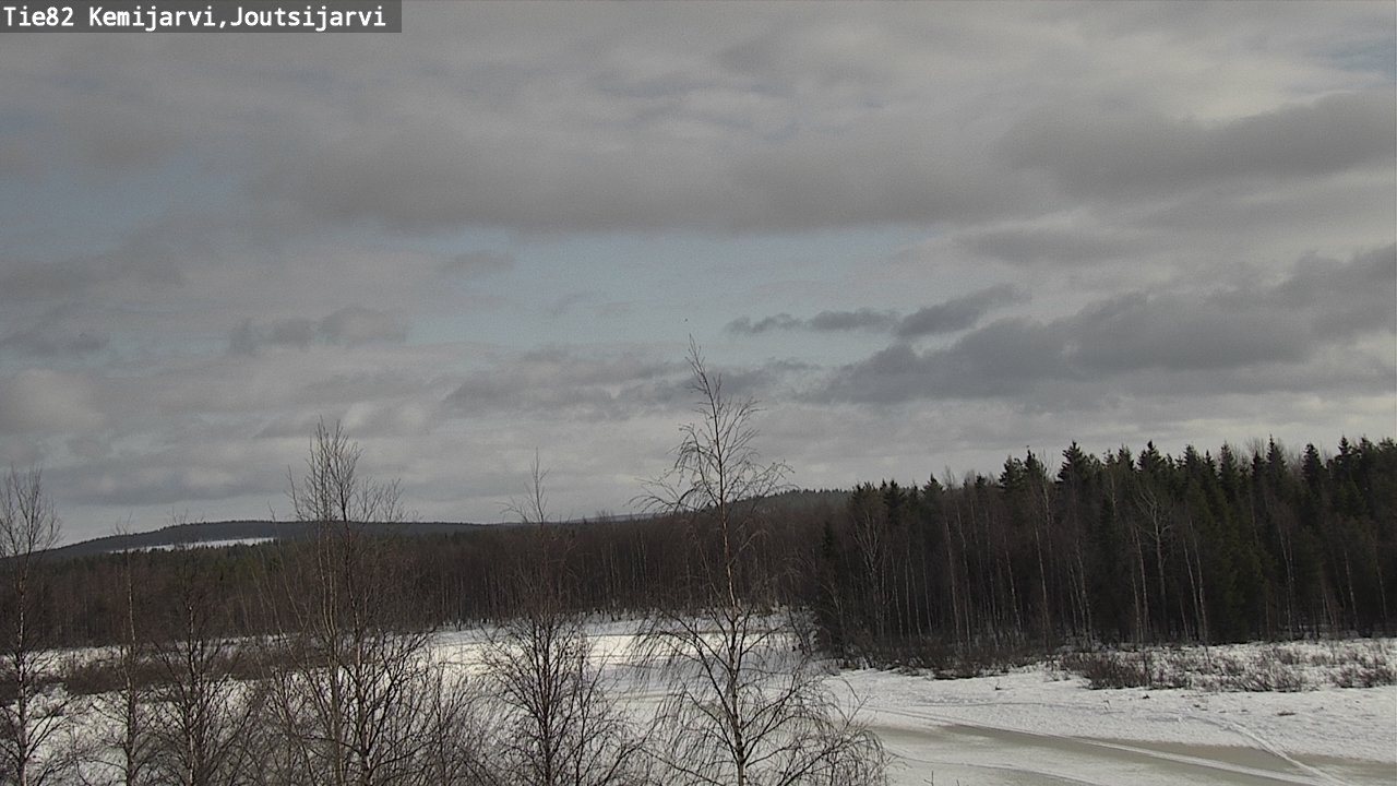 Weather Camera Image Road 82 Kemijärvi, Joutsijärvi, Kemijärvi, Lappi