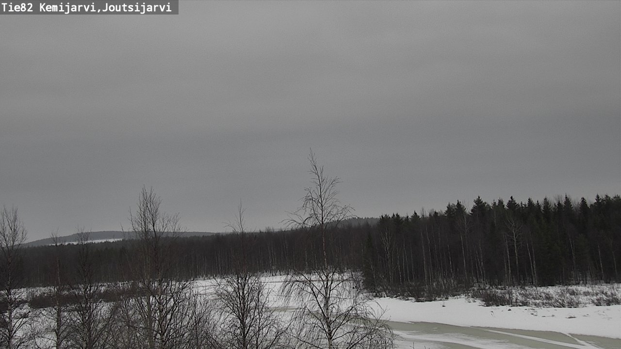 Weather Camera Image Väg 82 Kemijärvi, Joutsijärvi, Kemijärvi, Lappi