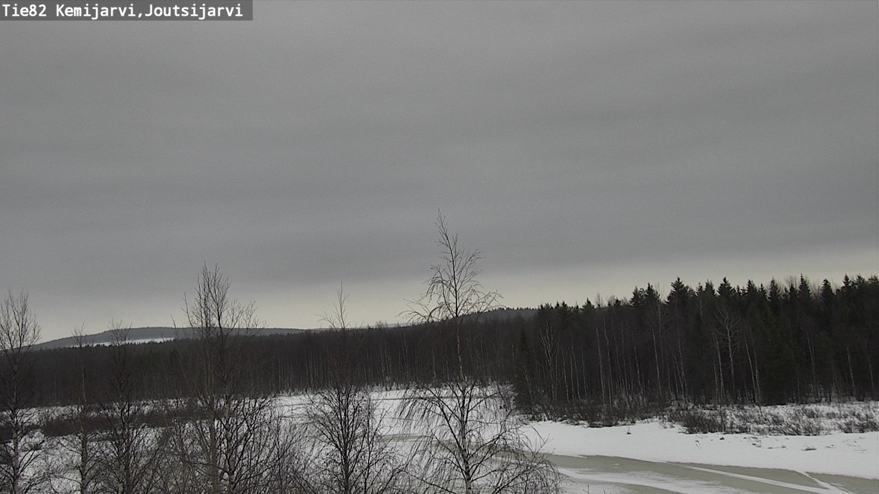 Weather Camera Image Road 82 Kemijärvi, Joutsijärvi, Kemijärvi, Lappi