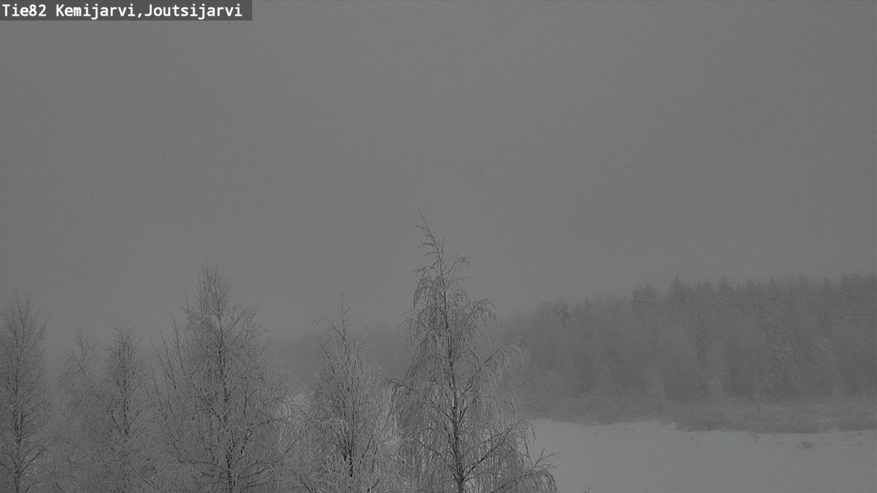 Weather Camera Image Road 82 Kemijärvi, Joutsijärvi, Kemijärvi, Lappi