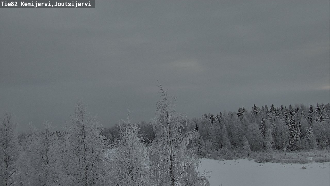 Weather Camera Image Road 82 Kemijärvi, Joutsijärvi, Kemijärvi, Lappi