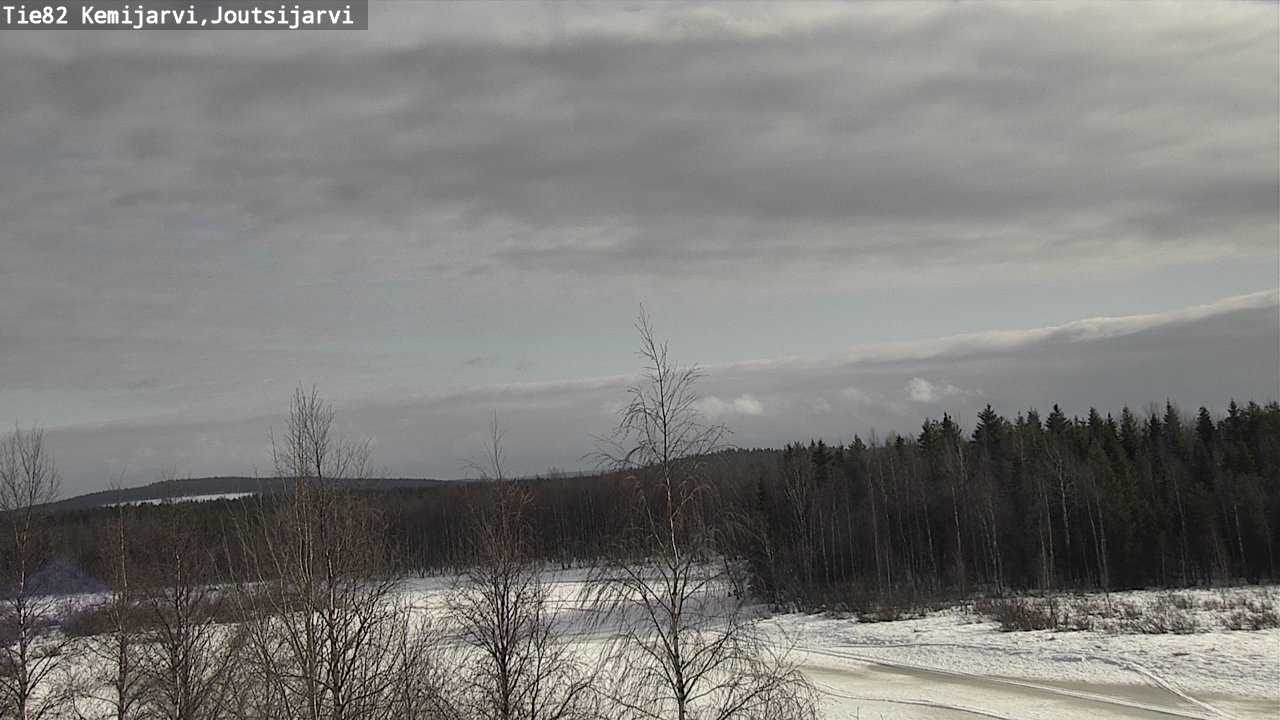 Weather Camera Image Road 82 Kemijärvi, Joutsijärvi, Kemijärvi, Lappi