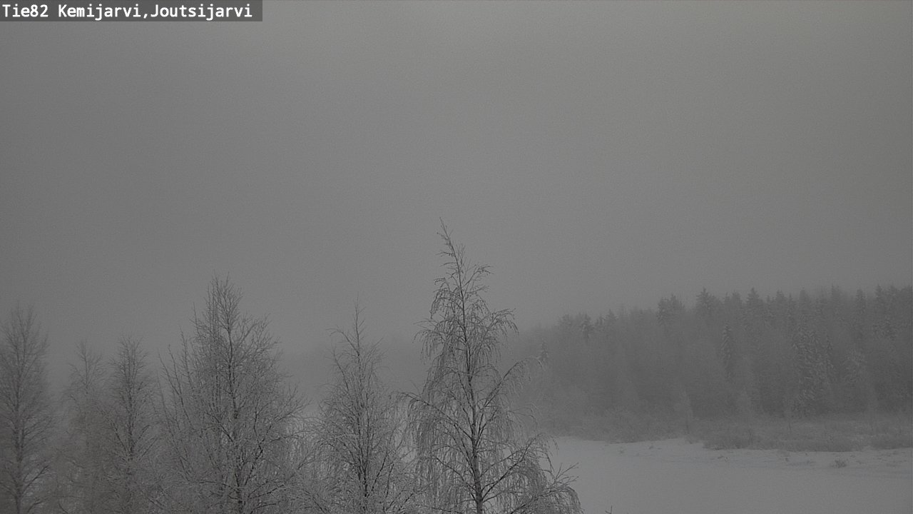 Weather Camera Image Road 82 Kemijärvi, Joutsijärvi, Kemijärvi, Lappi