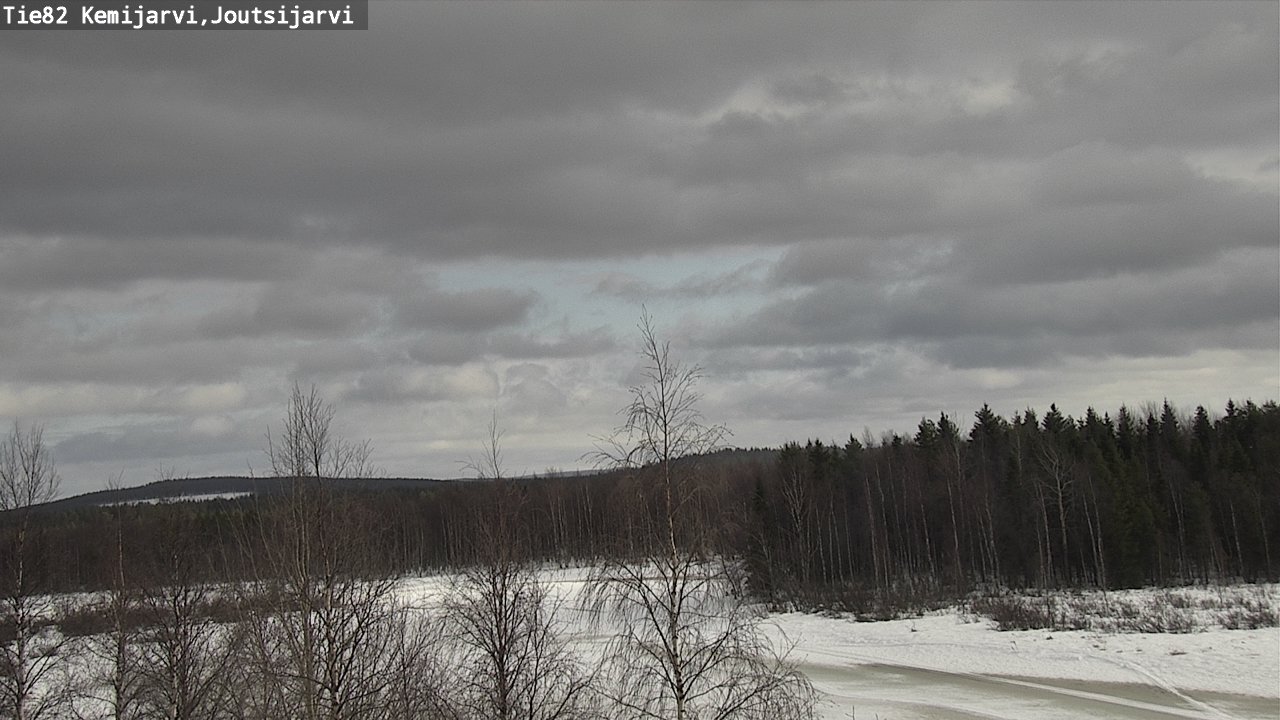 Weather Camera Image Road 82 Kemijärvi, Joutsijärvi, Kemijärvi, Lappi
