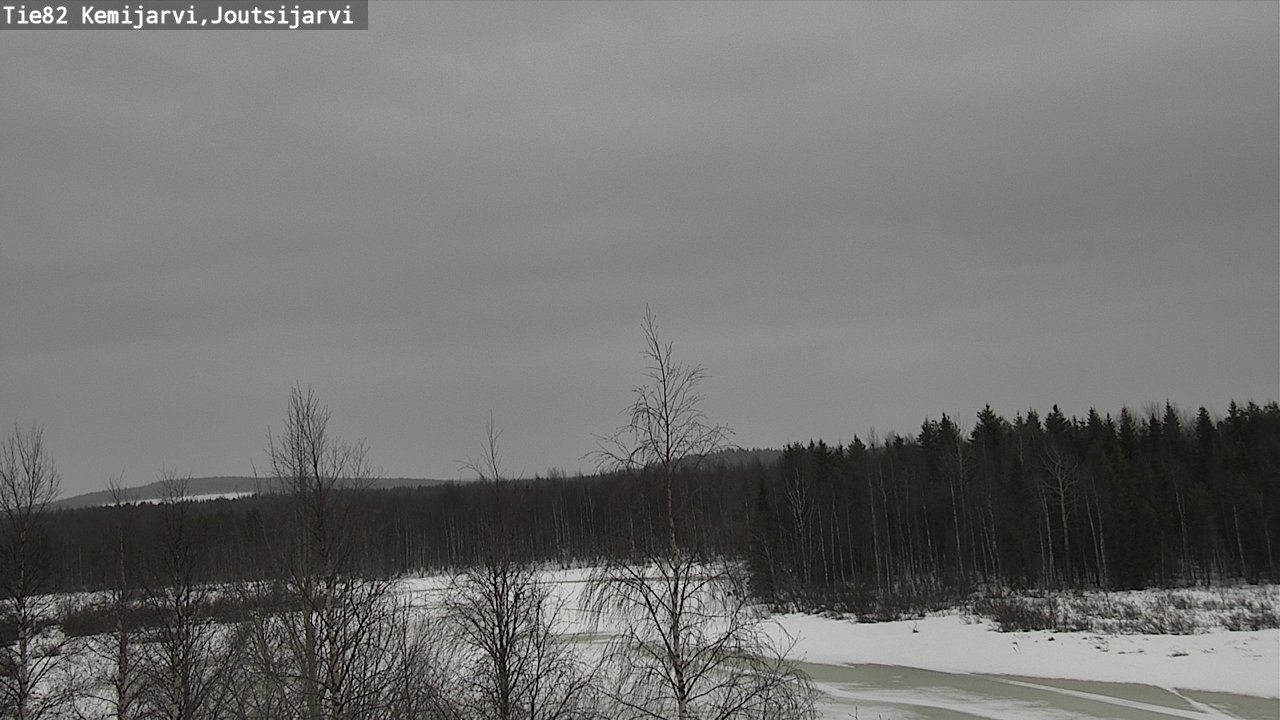 Weather Camera Image Väg 82 Kemijärvi, Joutsijärvi, Kemijärvi, Lappi