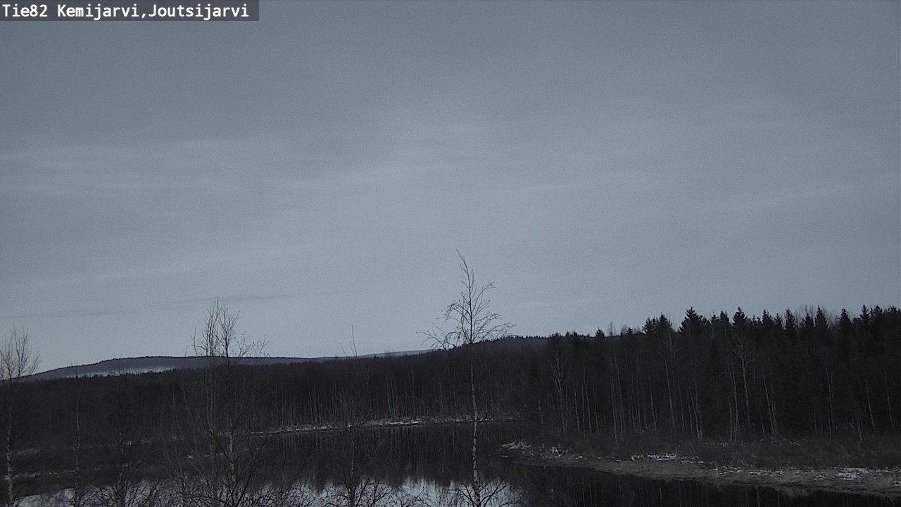 Weather Camera Image Road 82 Kemijärvi, Joutsijärvi, Kemijärvi, Lappi
