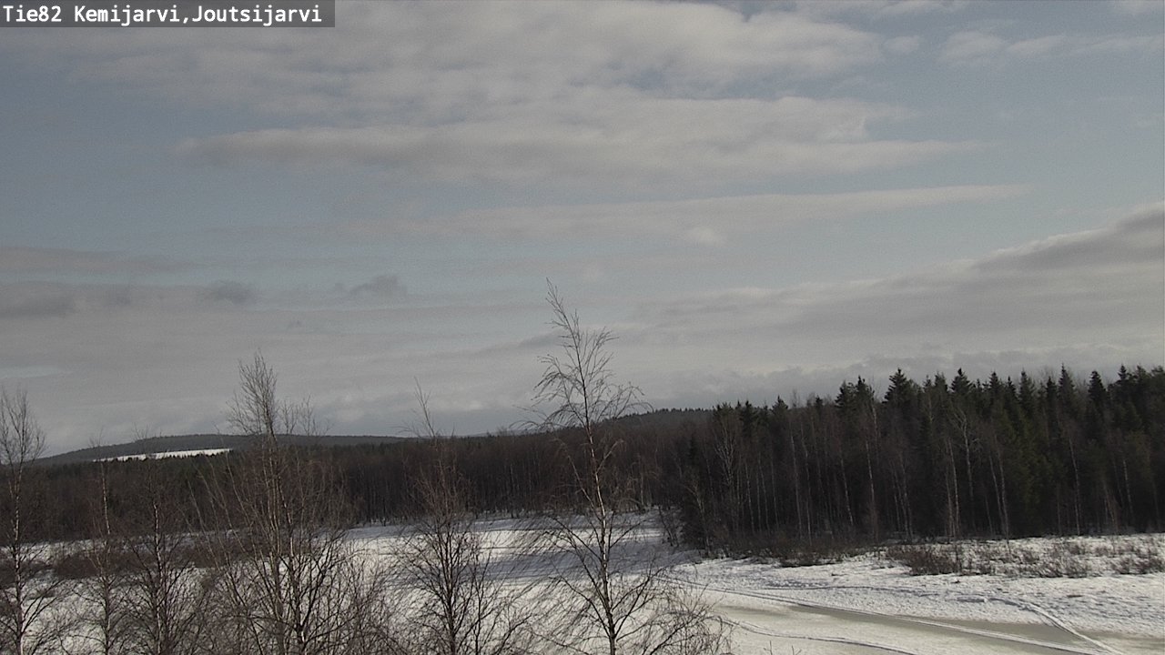 Weather Camera Image Road 82 Kemijärvi, Joutsijärvi, Kemijärvi, Lappi