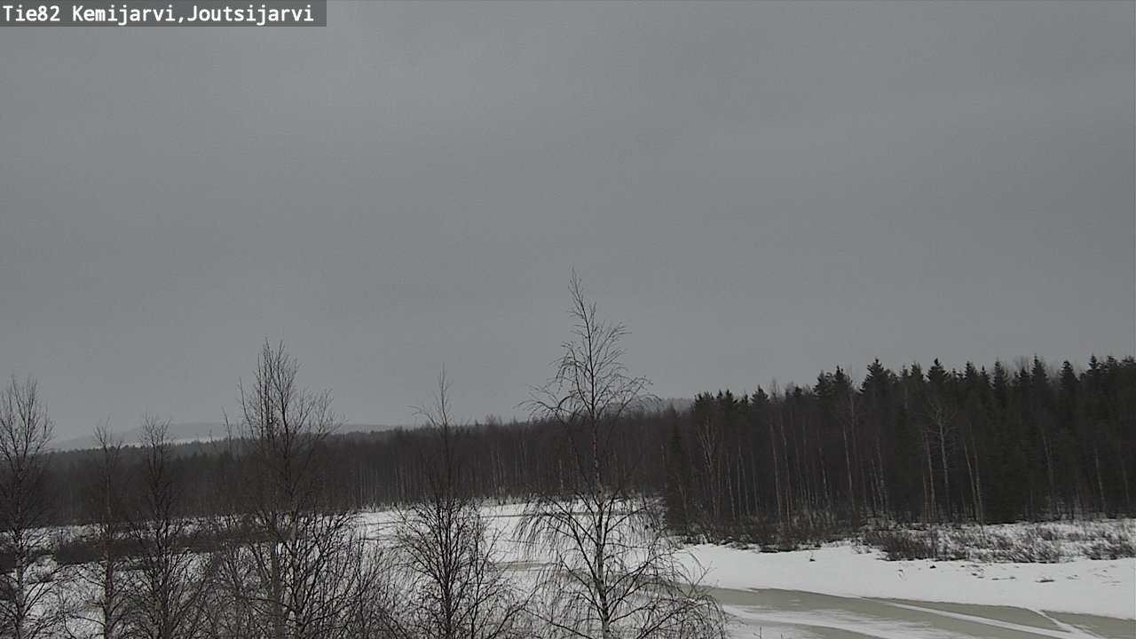 Weather Camera Image Väg 82 Kemijärvi, Joutsijärvi, Kemijärvi, Lappi