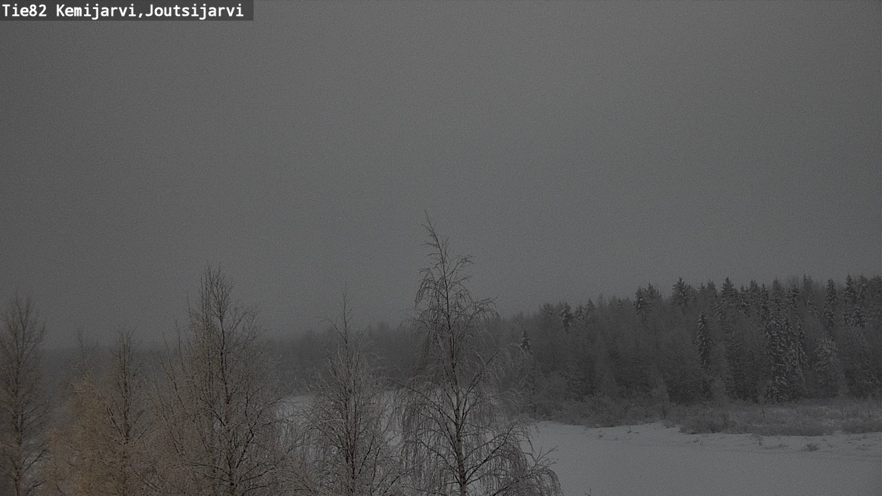Weather Camera Image Road 82 Kemijärvi, Joutsijärvi, Kemijärvi, Lappi