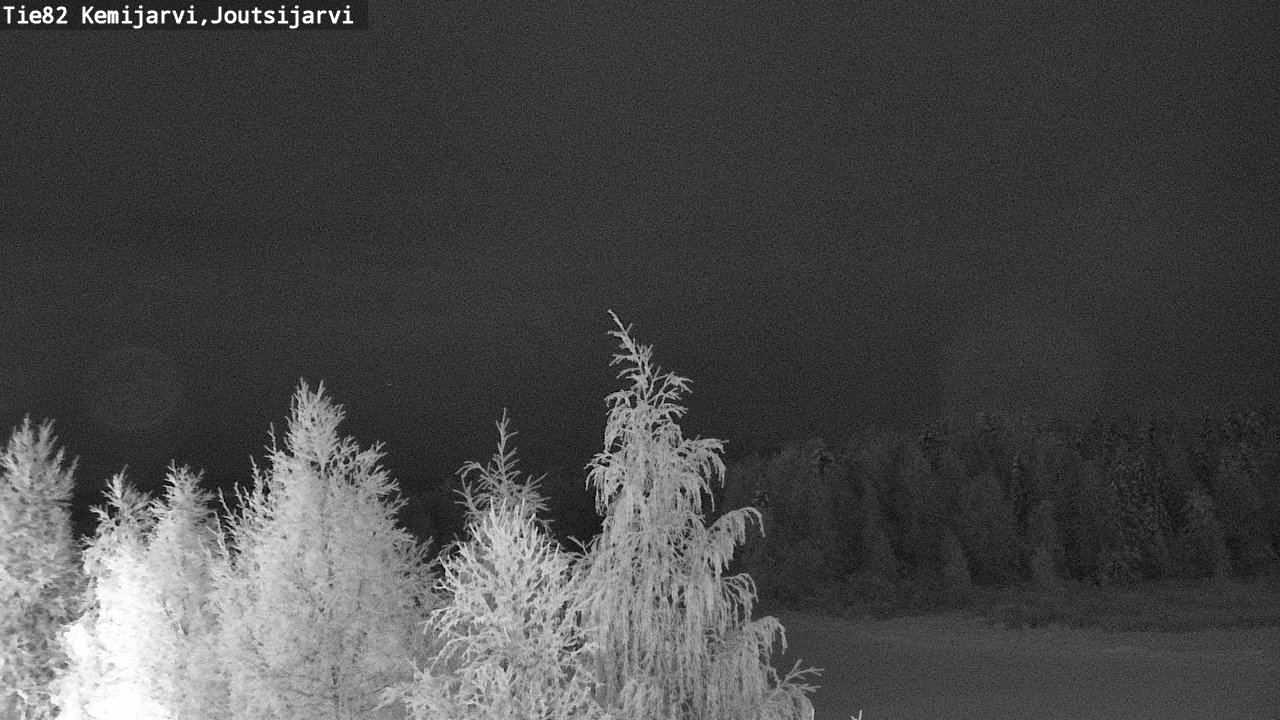Weather Camera Image Väg 82 Kemijärvi, Joutsijärvi, Kemijärvi, Lappi