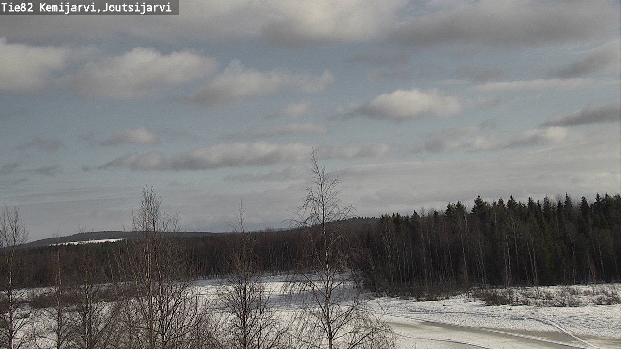 Weather Camera Image Road 82 Kemijärvi, Joutsijärvi, Kemijärvi, Lappi