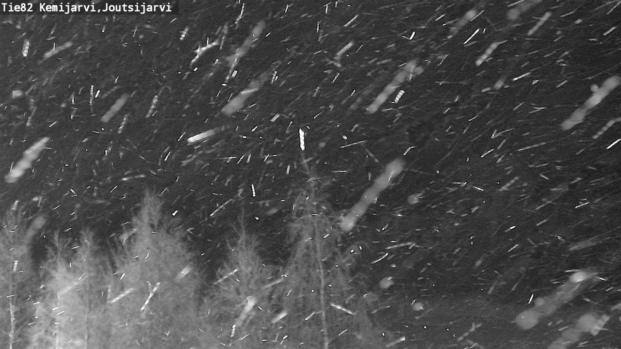 Weather Camera Image Road 82 Kemijärvi, Joutsijärvi, Kemijärvi, Lappi