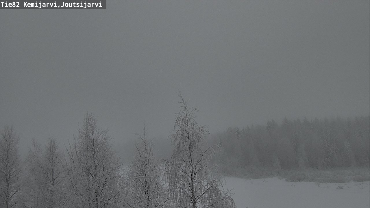 Weather Camera Image Road 82 Kemijärvi, Joutsijärvi, Kemijärvi, Lappi