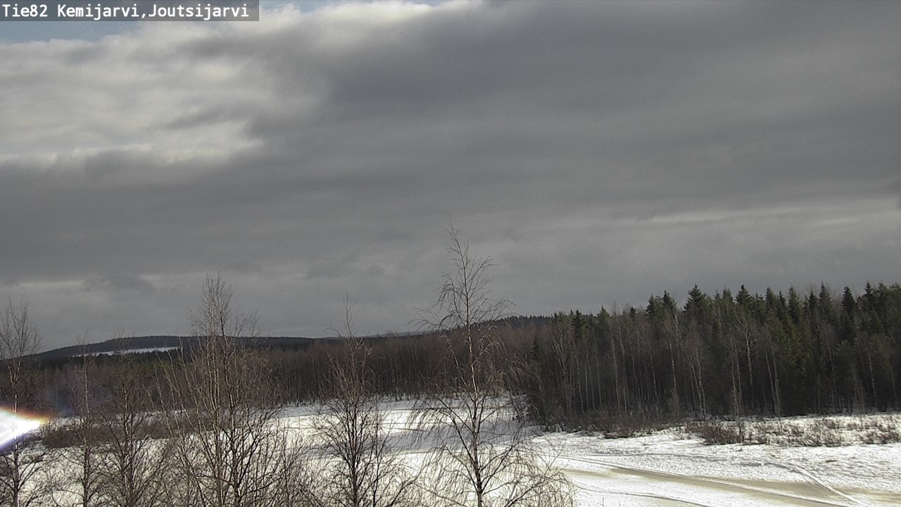 Weather Camera Image Road 82 Kemijärvi, Joutsijärvi, Kemijärvi, Lappi
