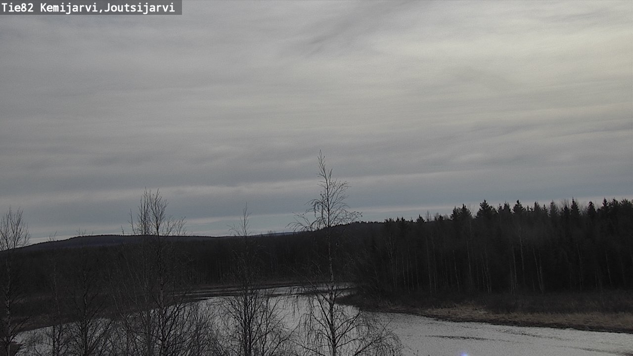 Weather Camera Image Väg 82 Kemijärvi, Joutsijärvi, Kemijärvi, Lappi