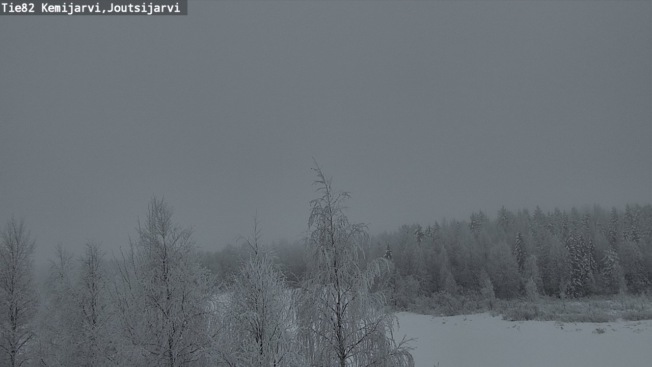 Weather Camera Image Road 82 Kemijärvi, Joutsijärvi, Kemijärvi, Lappi