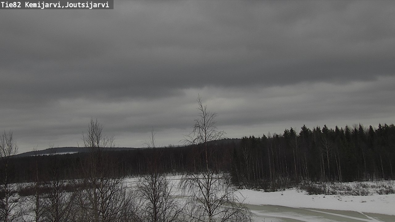 Weather Camera Image Road 82 Kemijärvi, Joutsijärvi, Kemijärvi, Lappi