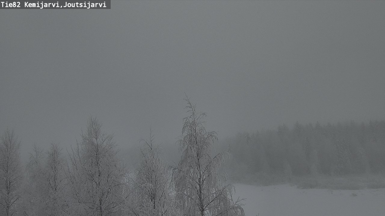 Weather Camera Image Road 82 Kemijärvi, Joutsijärvi, Kemijärvi, Lappi