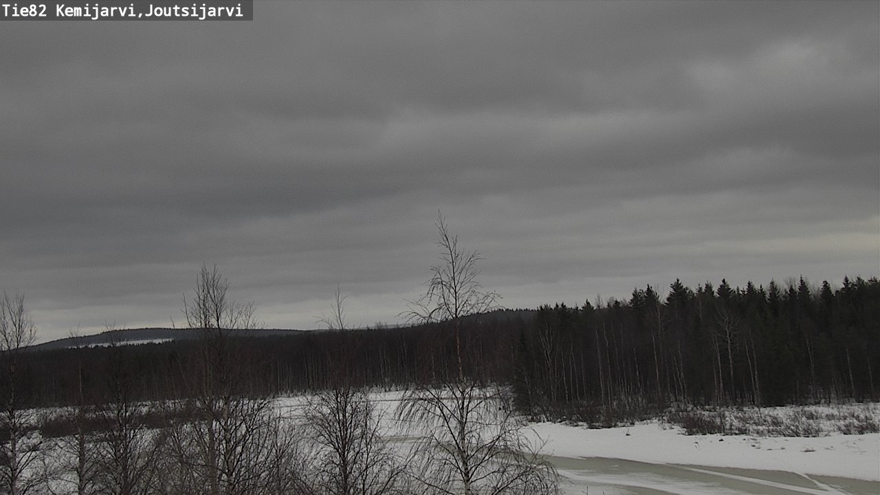 Weather Camera Image Road 82 Kemijärvi, Joutsijärvi, Kemijärvi, Lappi