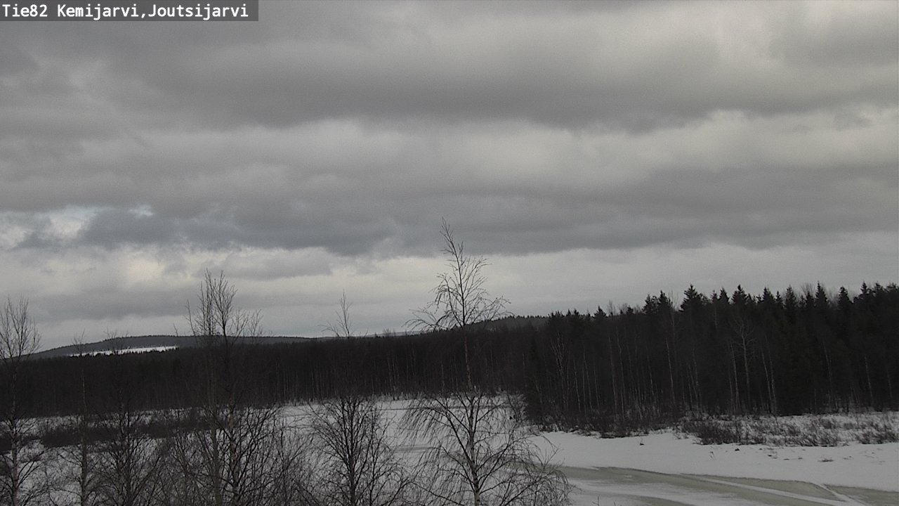 Weather Camera Image Road 82 Kemijärvi, Joutsijärvi, Kemijärvi, Lappi