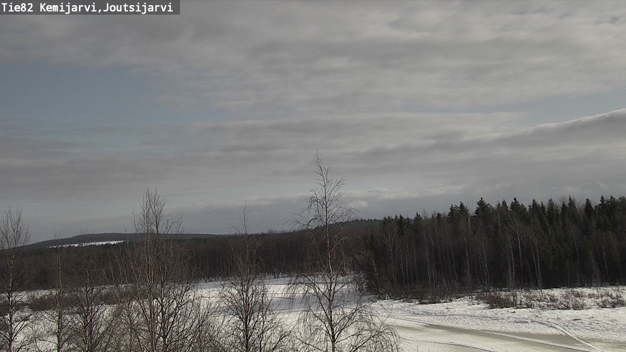 Weather Camera Image Road 82 Kemijärvi, Joutsijärvi, Kemijärvi, Lappi