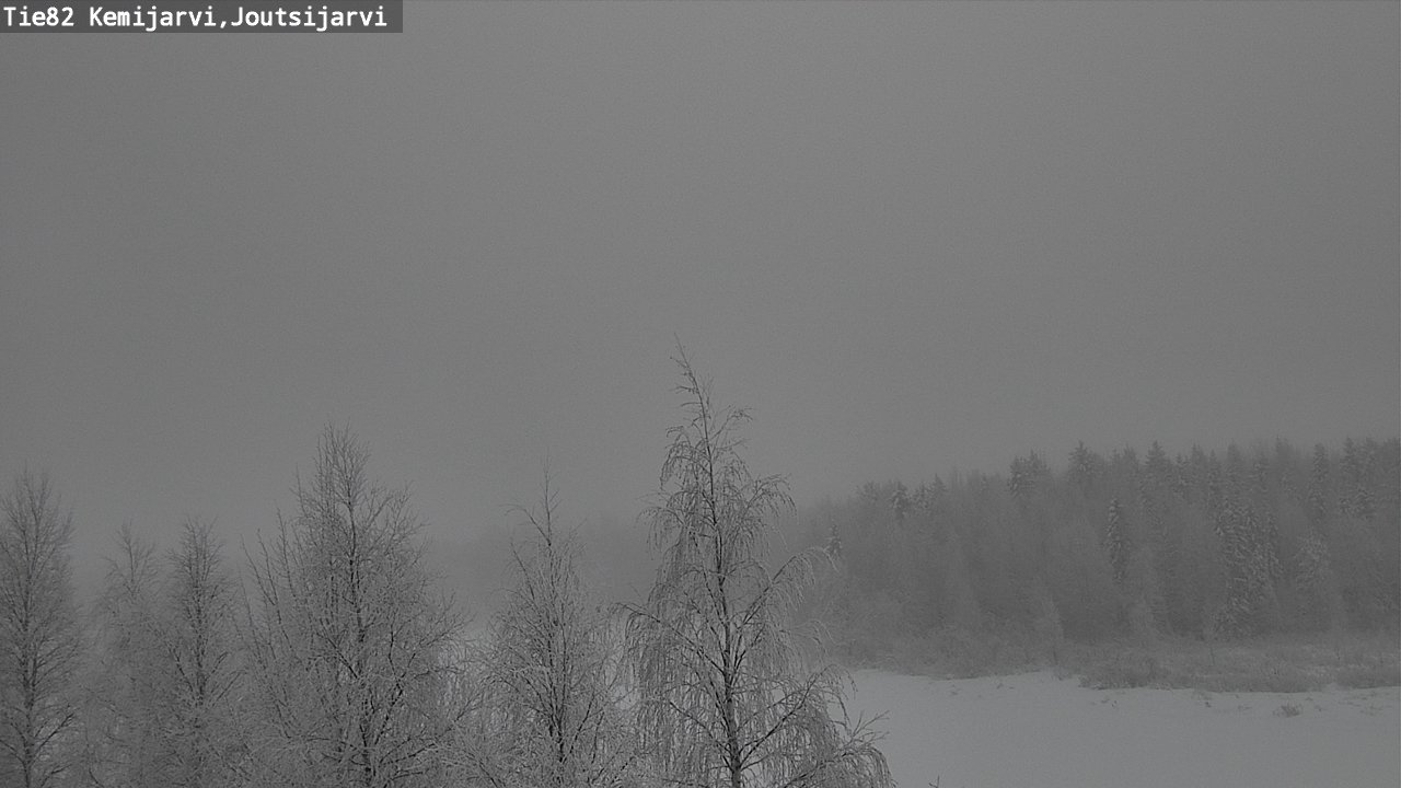 Weather Camera Image Road 82 Kemijärvi, Joutsijärvi, Kemijärvi, Lappi
