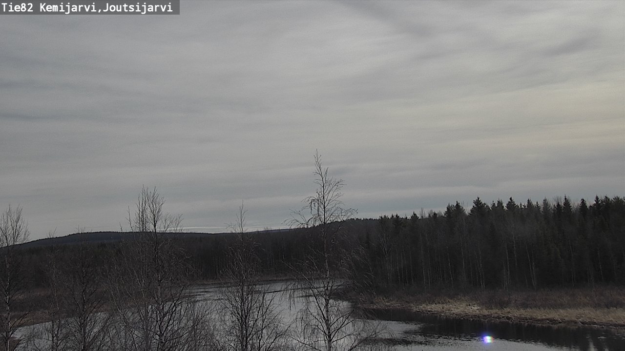 Weather Camera Image Väg 82 Kemijärvi, Joutsijärvi, Kemijärvi, Lappi