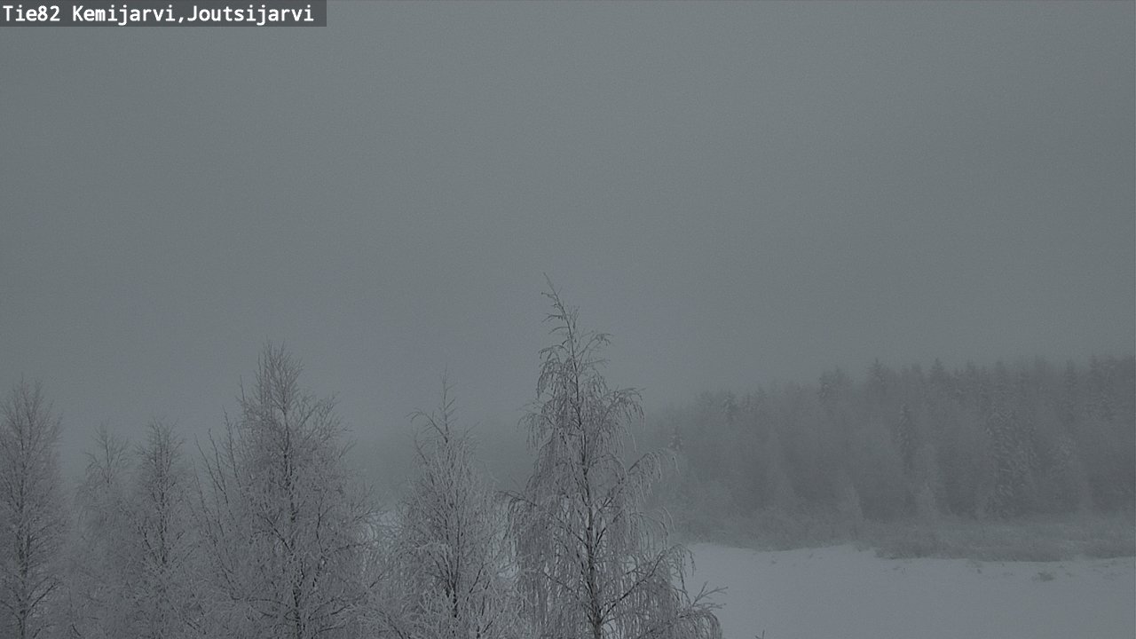 Weather Camera Image Road 82 Kemijärvi, Joutsijärvi, Kemijärvi, Lappi