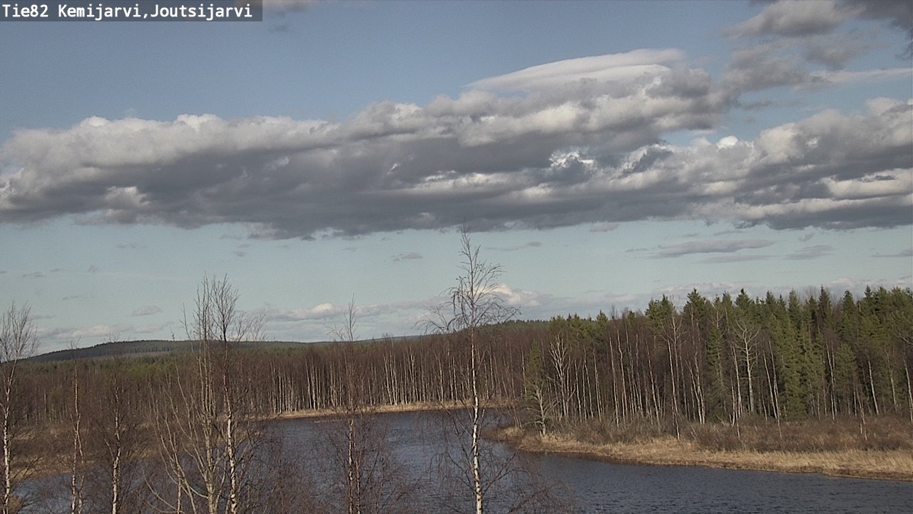 Weather Camera Image Väg 82 Kemijärvi, Joutsijärvi, Kemijärvi, Lappi
