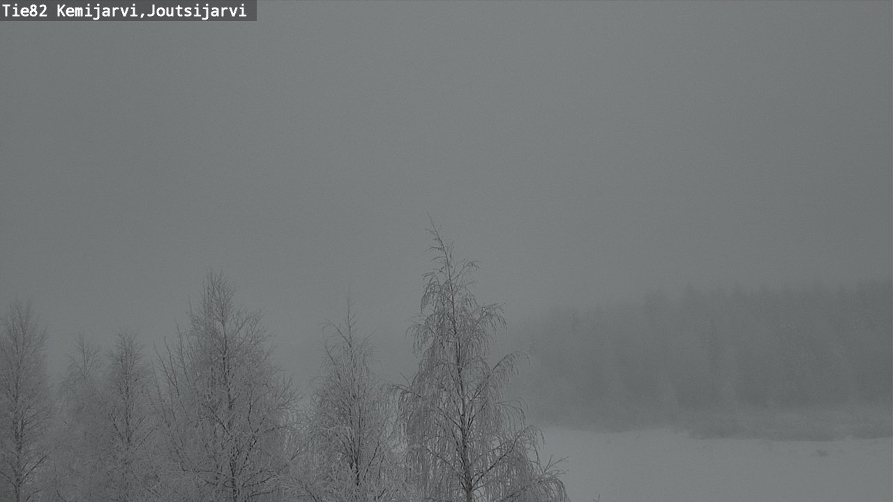 Weather Camera Image Road 82 Kemijärvi, Joutsijärvi, Kemijärvi, Lappi
