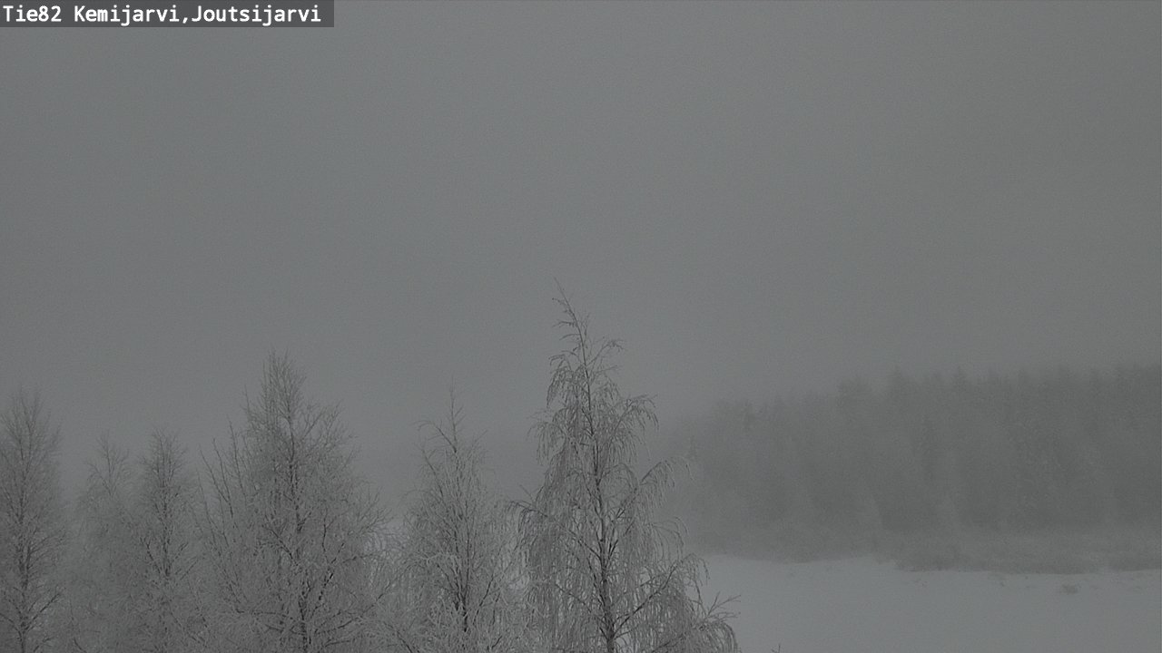 Weather Camera Image Road 82 Kemijärvi, Joutsijärvi, Kemijärvi, Lappi