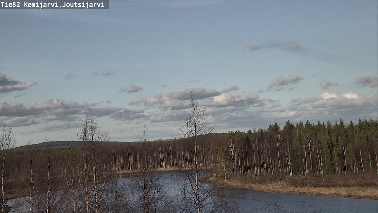 Weather Camera Image Väg 82 Kemijärvi, Joutsijärvi, Kemijärvi, Lappi